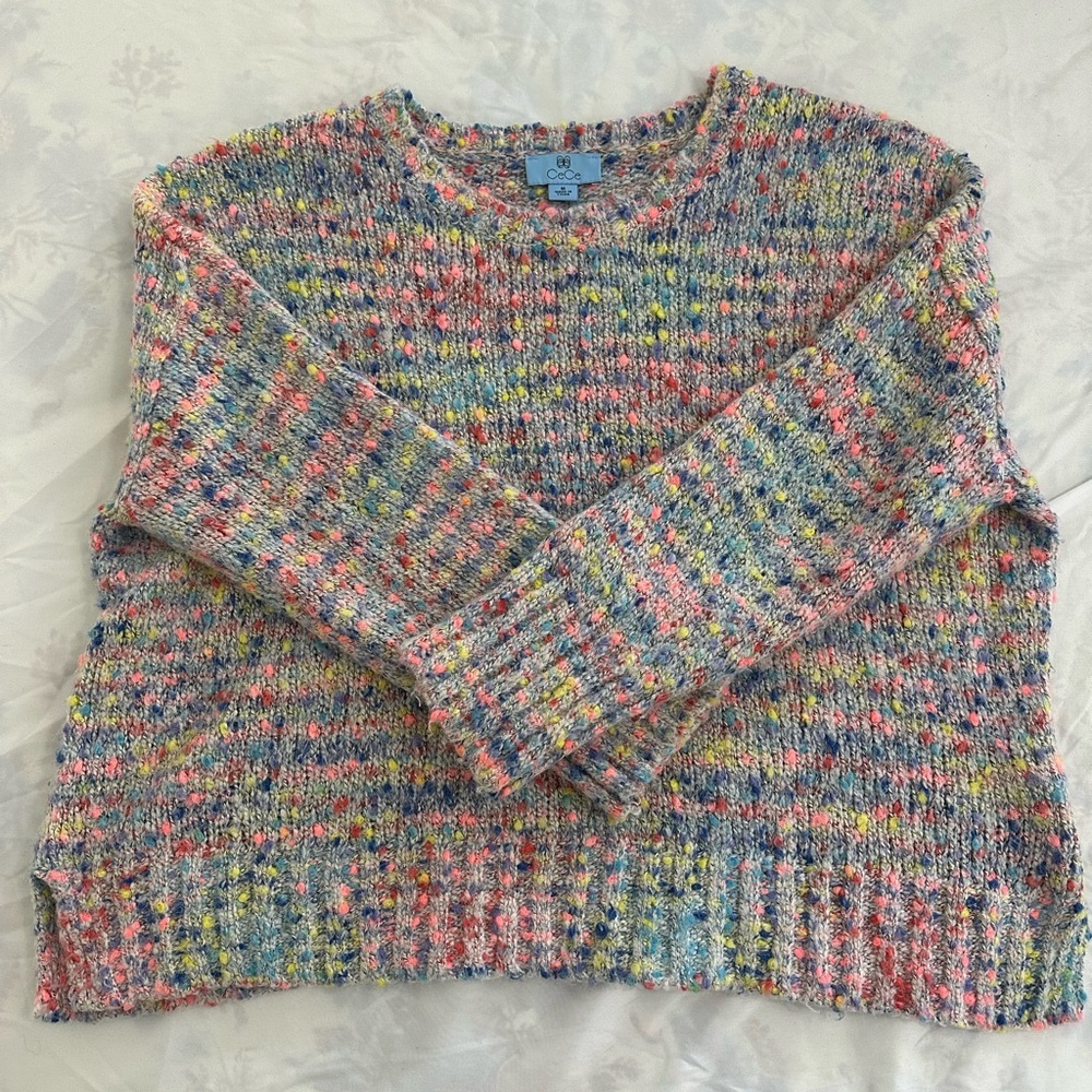 CeCe Sweater Multicolor Funky Baggy Size Medium
